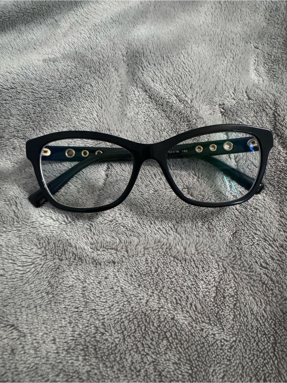 Versace Black Eyeglasses with Gold Accents